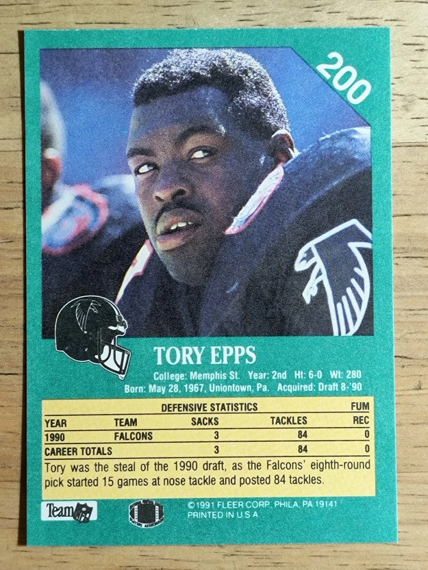 1991 Fleer #200 Tory Epps