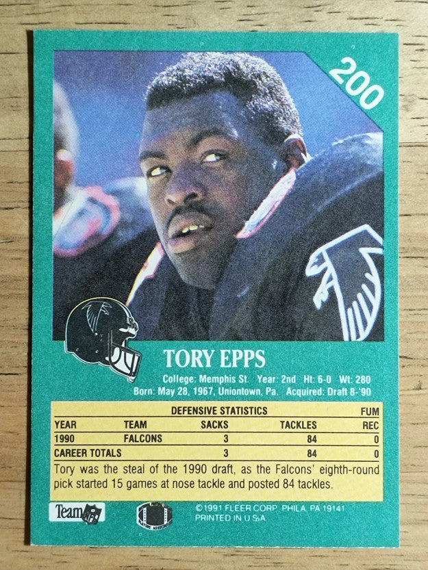 1991 Fleer #200 Tory Epps