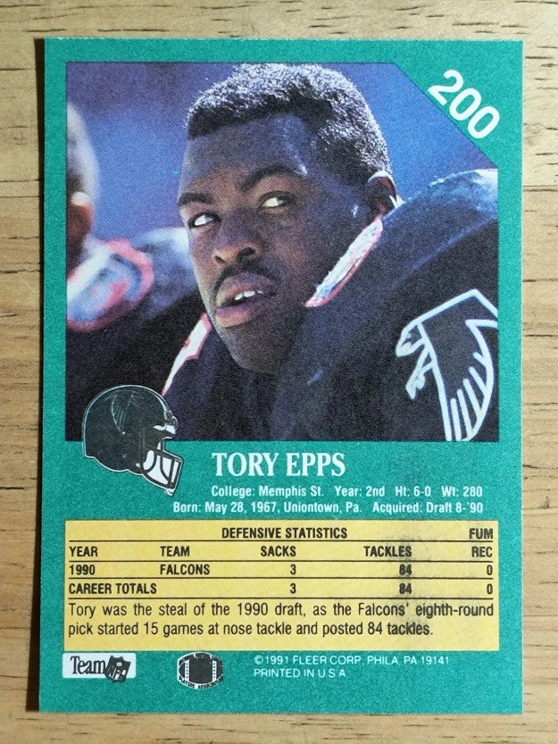 1991 Fleer #200 Tory Epps