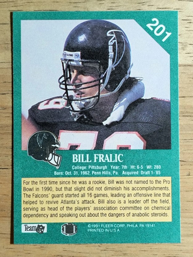 1991 Fleer #201 Bill Fralic