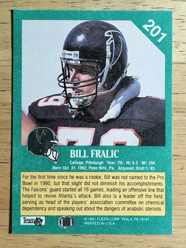 1991 Fleer #201 Bill Fralic