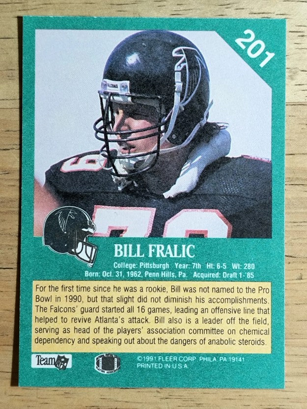 1991 Fleer #201 Bill Fralic