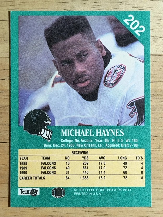 1991 Fleer #202 Michael Haynes FFC