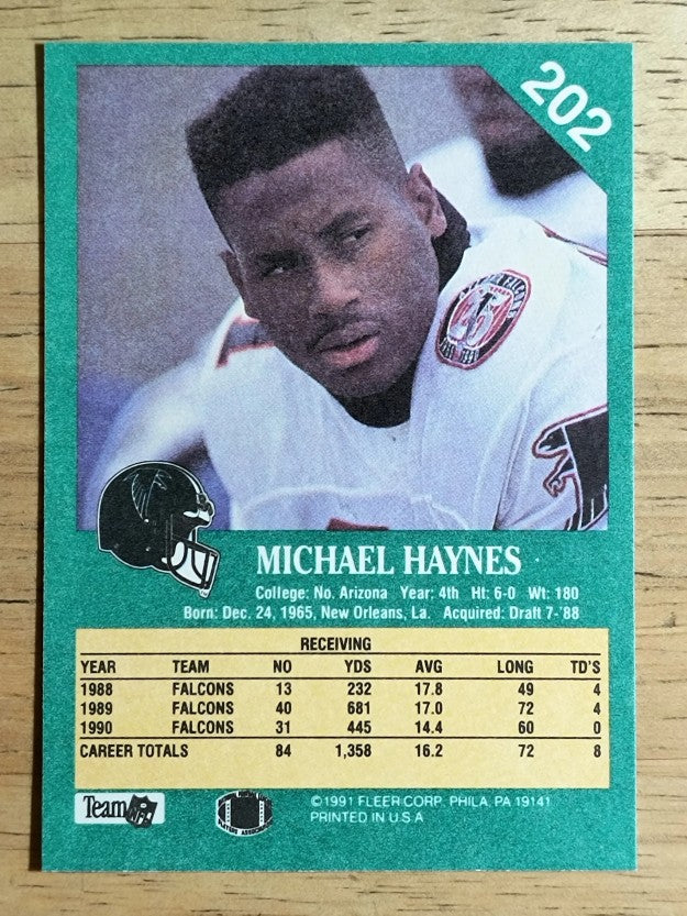 1991 Fleer #202 Michael Haynes FFC