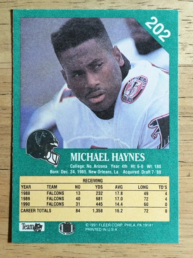 1991 Fleer #202 Michael Haynes FFC