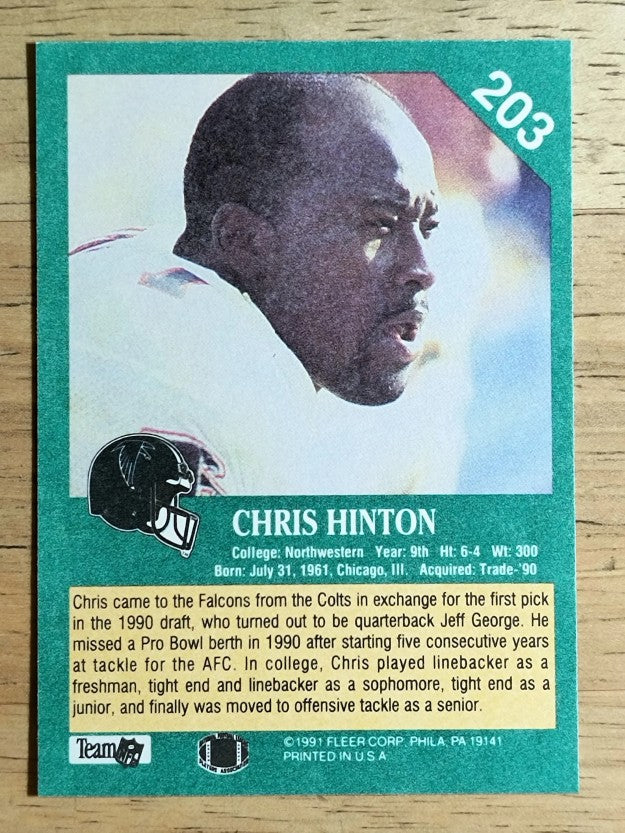 1991 Fleer #203 Chris Hinton