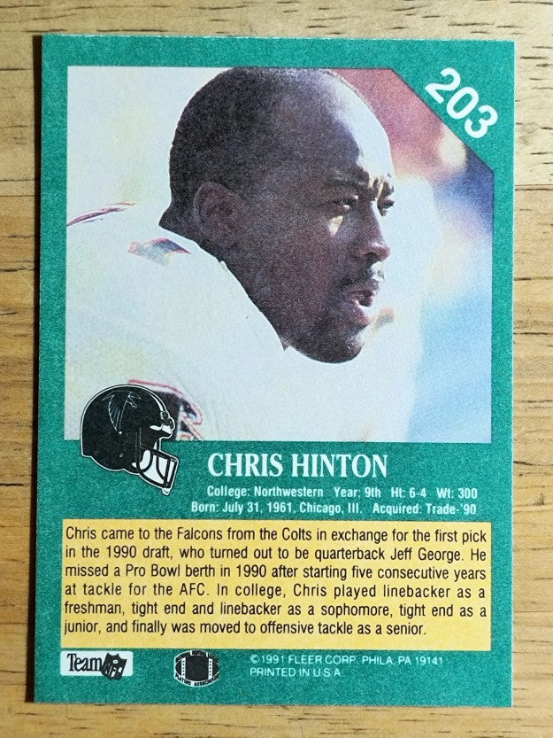 1991 Fleer #203 Chris Hinton
