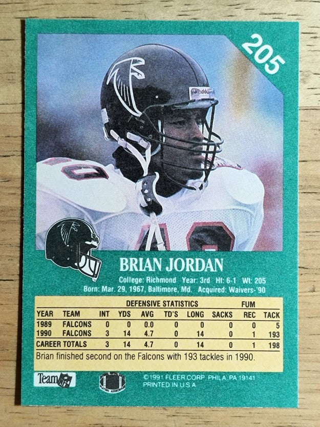 1991 Fleer #205 Brian Jordan
