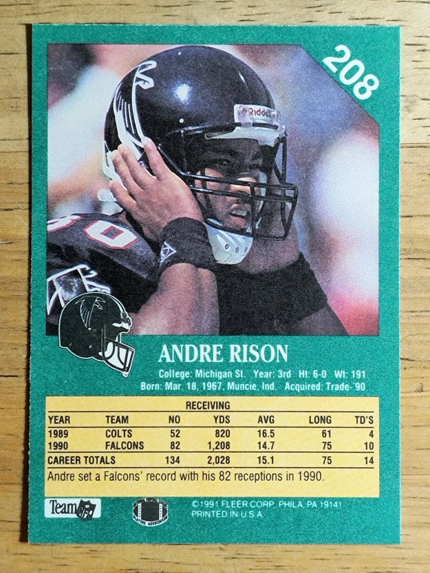 1991 Fleer #208 Andre Rison