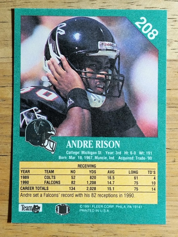 1991 Fleer #208 Andre Rison