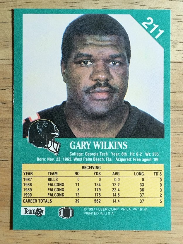 1991 Fleer #211 Gary Wilkins