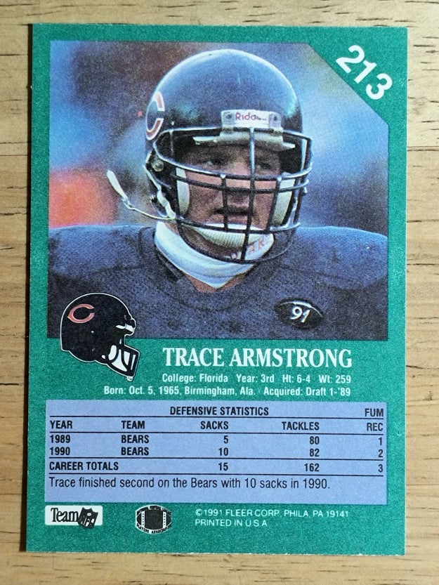 1991 Fleer #213 Trace Armstrong