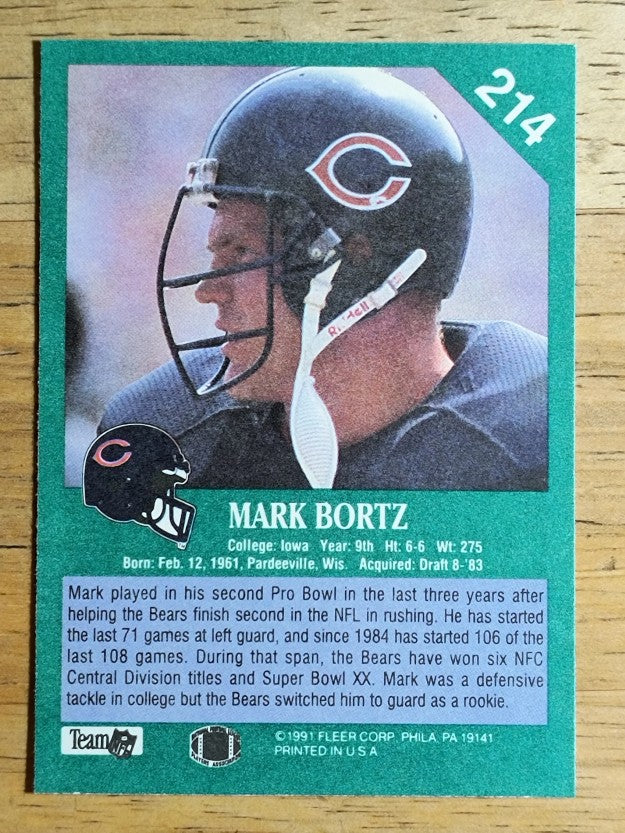 1991 Fleer #214 Mark Bortz