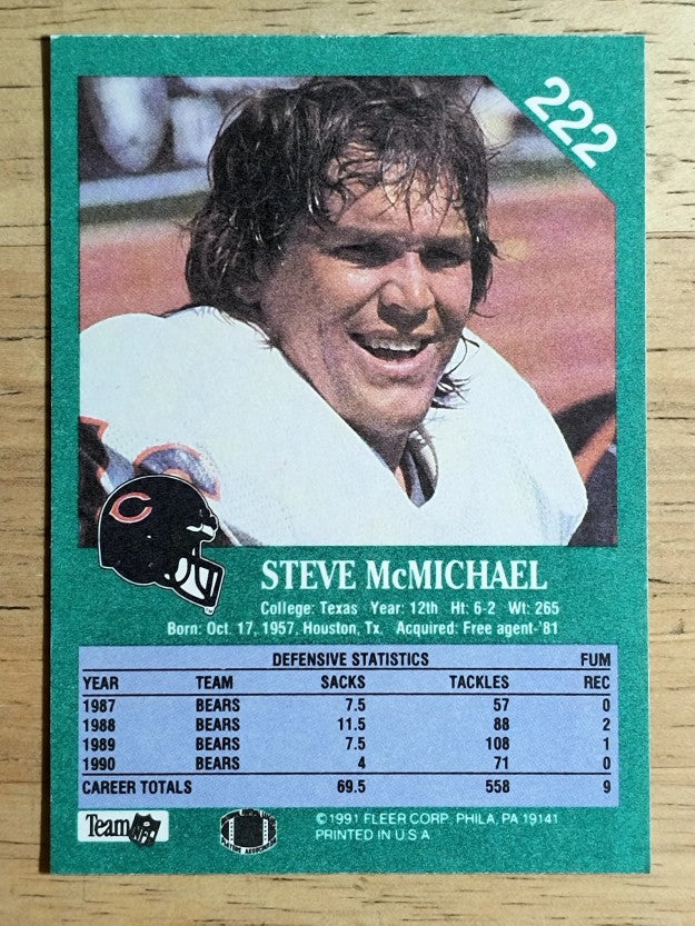 1991 Fleer #222 Steve McMichael