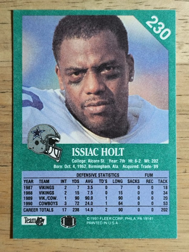 1991 Fleer #230 Issiac Holt