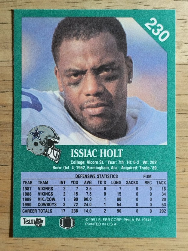 1991 Fleer #230 Issiac Holt