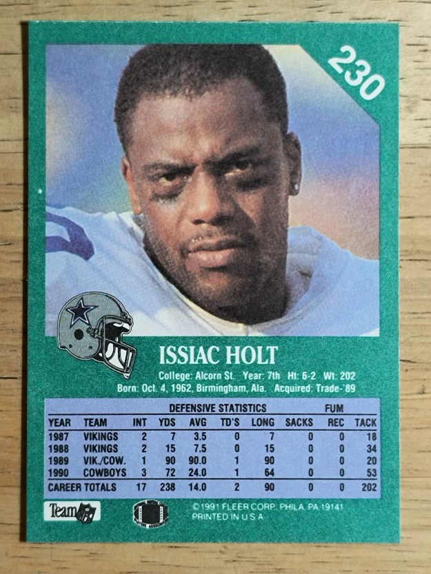 1991 Fleer #230 Issiac Holt