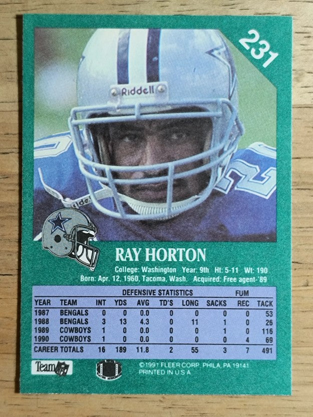 1991 Fleer #231 Ray Horton