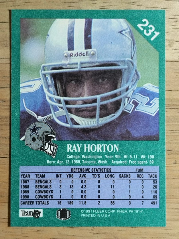 1991 Fleer #231 Ray Horton