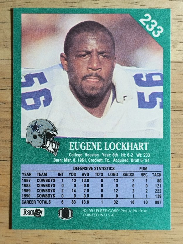 1991 Fleer #233 Eugene Lockhart