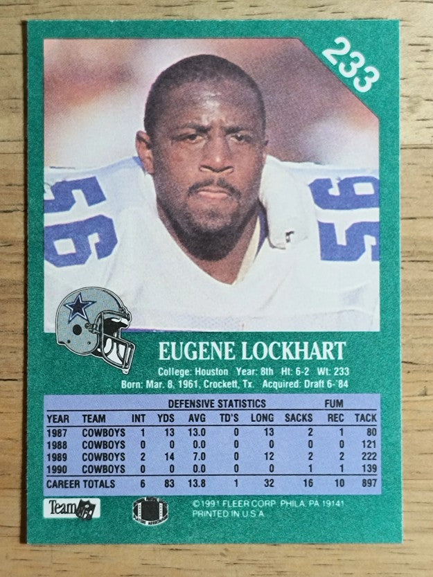 1991 Fleer #233 Eugene Lockhart