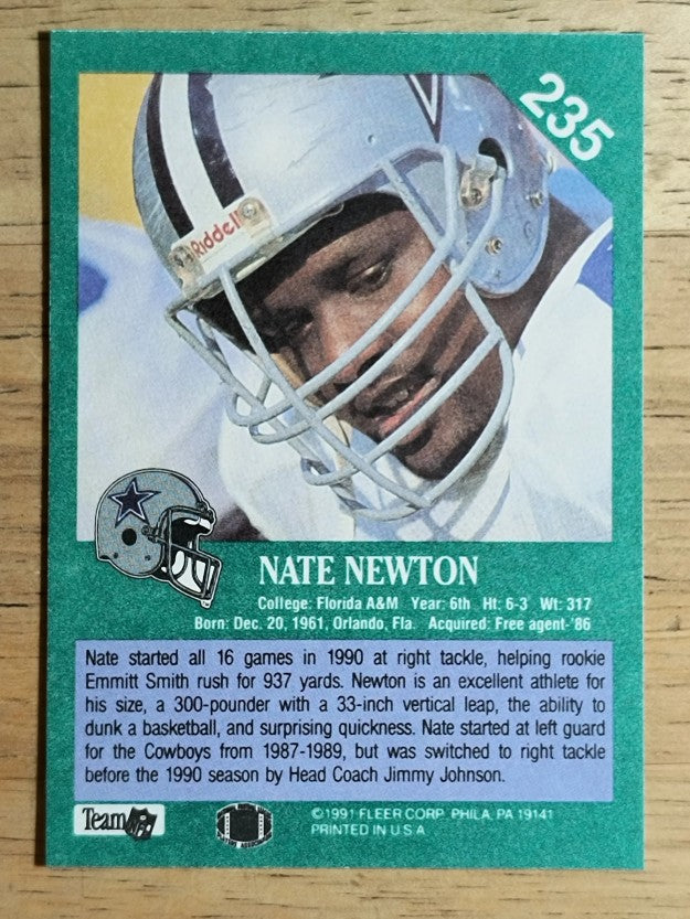 1991 Fleer #235 Nate Newton
