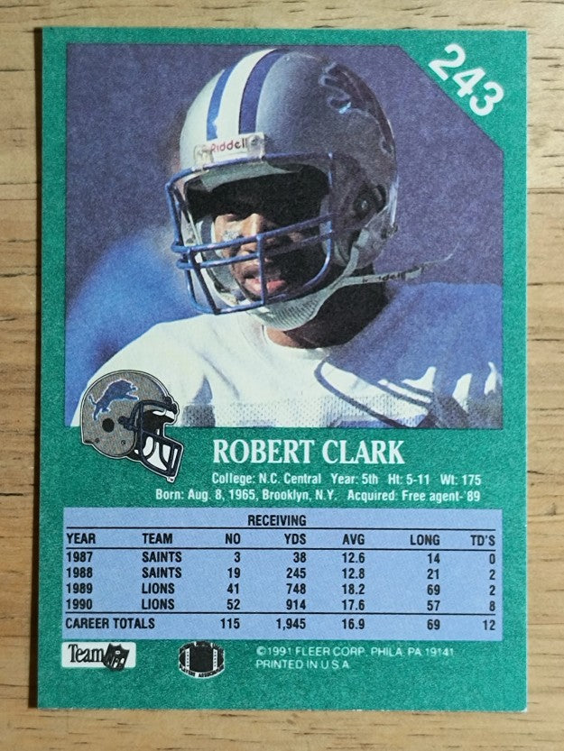 1991 Fleer #243 Robert Clark