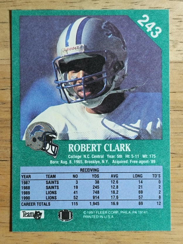 1991 Fleer #243 Robert Clark