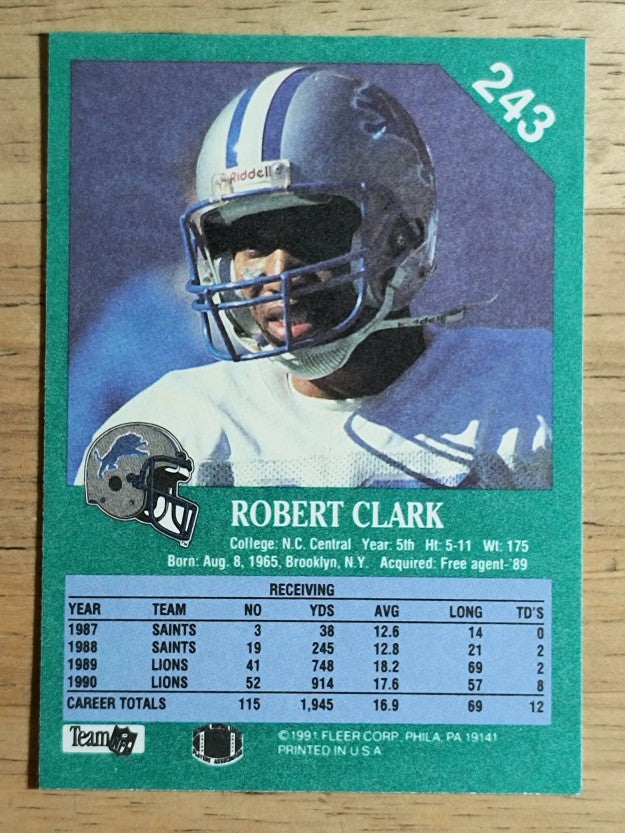 1991 Fleer #243 Robert Clark