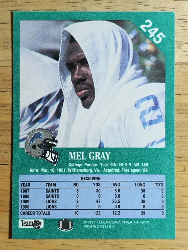 1991 Fleer #245 Mel Gray