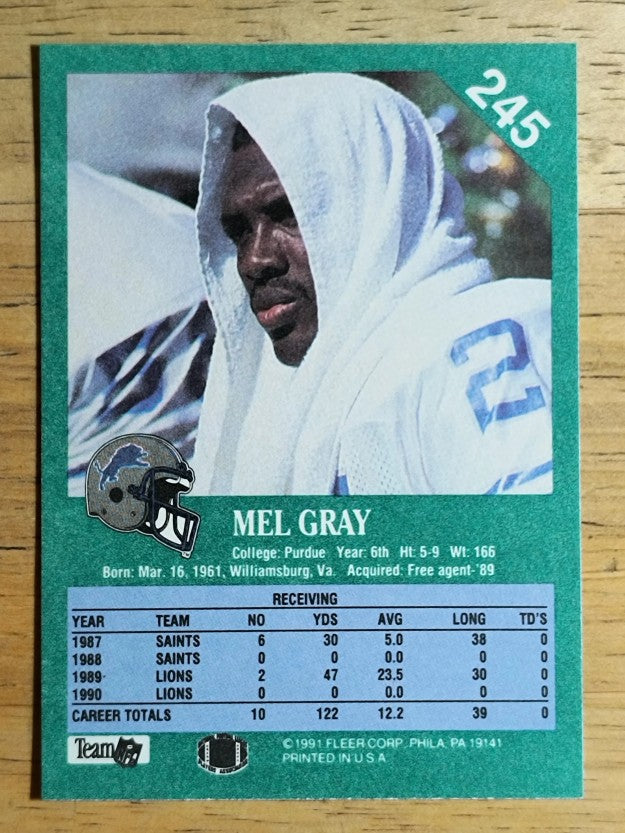 1991 Fleer #245 Mel Gray