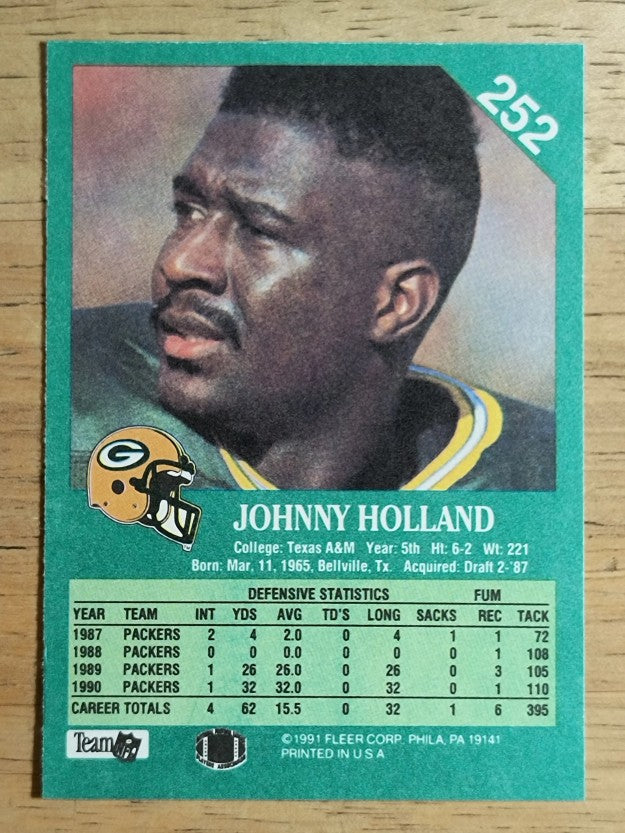 1991 Fleer #252 Johnny Holland