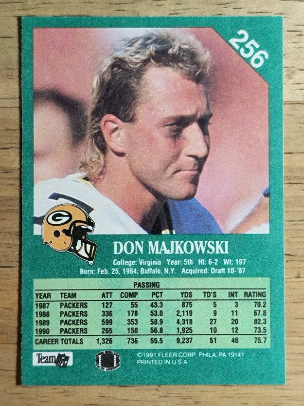 1991 Fleer #256 Don Majkowski