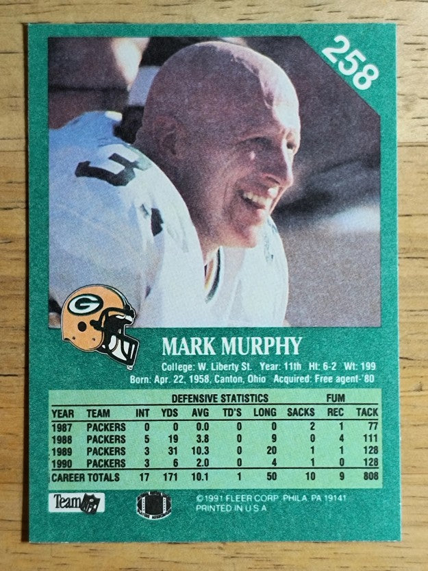 1991 Fleer #258 Mark Murphy