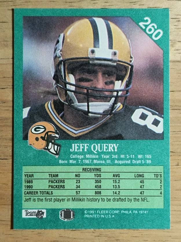 1991 Fleer #260 Jeff Query