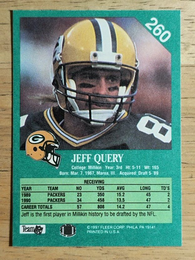 1991 Fleer #260 Jeff Query
