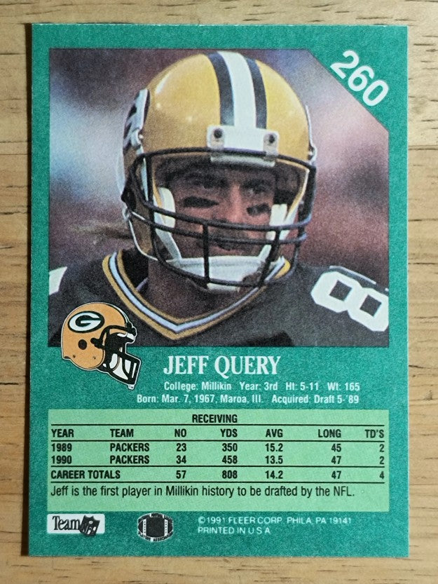 1991 Fleer #260 Jeff Query