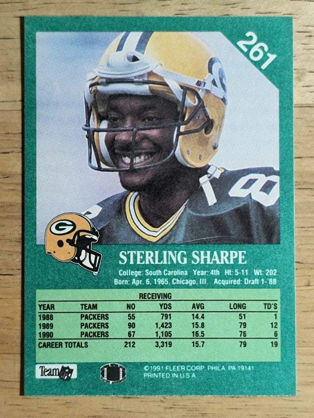 1991 Fleer #261 Sterling Sharpe