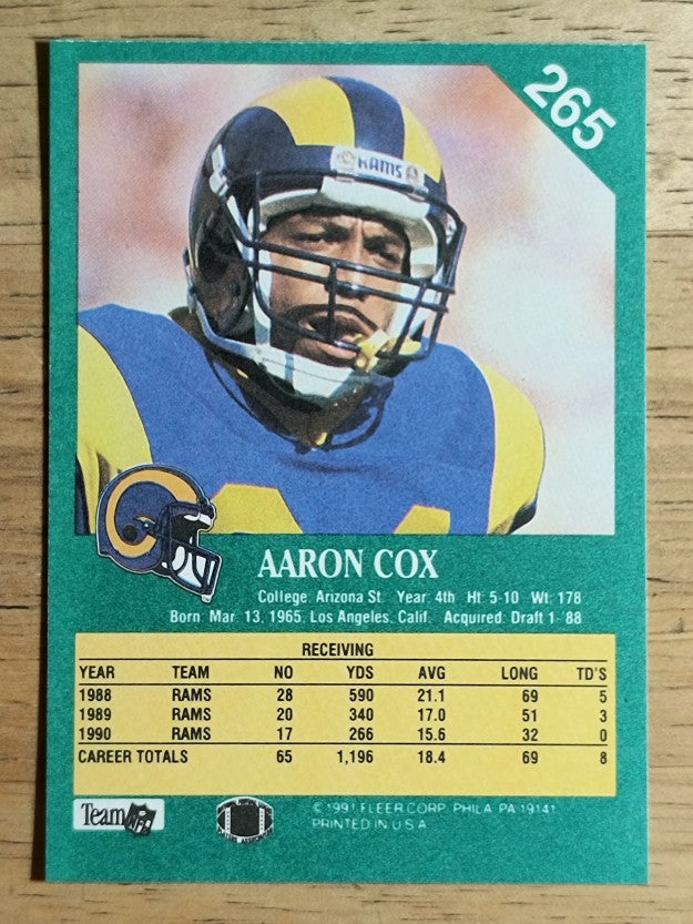 1991 Fleer #265 Aaron Cox