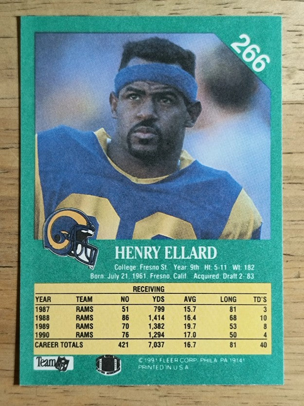 1991 Fleer #266 Henry Ellard