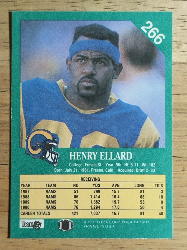 1991 Fleer #266 Henry Ellard