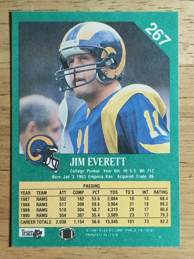 1991 Fleer #267 Jim Everett
