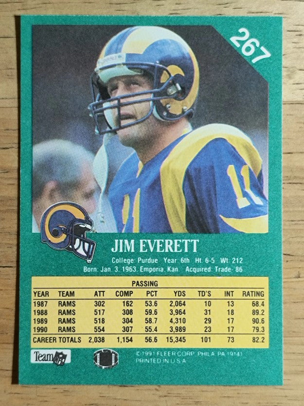 1991 Fleer #267 Jim Everett