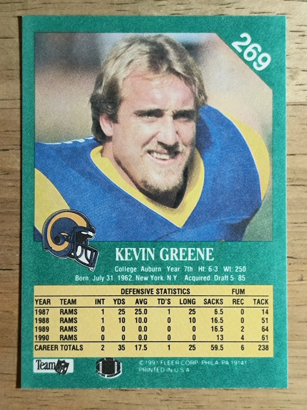 1991 Fleer #269 Kevin Greene