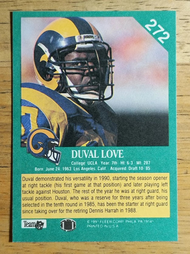 1991 Fleer #272 Duval Love RC
