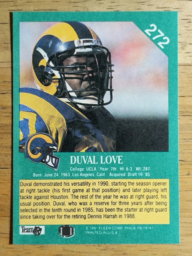 1991 Fleer #272 Duval Love RC