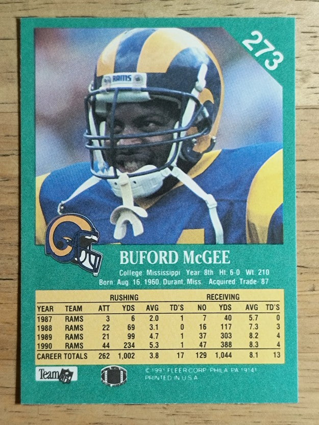 1991 Fleer #273 Buford McGee
