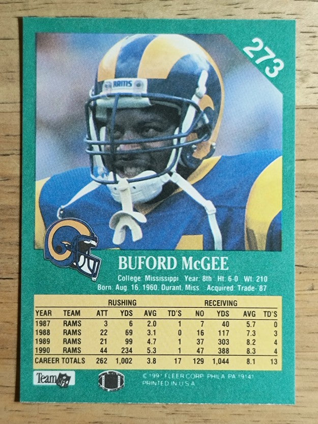 1991 Fleer #273 Buford McGee