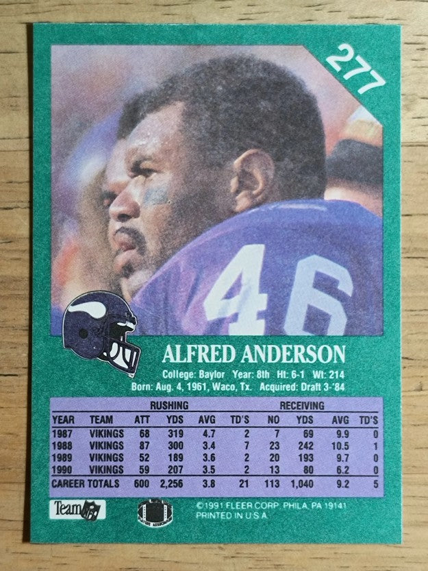 1991 Fleer #277 Alfred Anderson