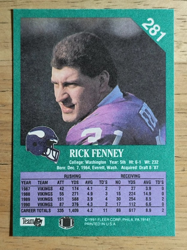 1991 Fleer #281 Rick Fenney